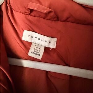 Topshop Berry Red Puffer Jacket